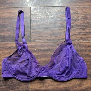 Huit Eclatante Purple Sheer Underwire Bra
